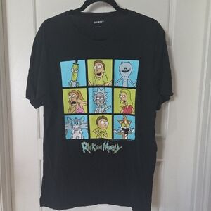 Black Rick And Morty Graphic T-Shirt